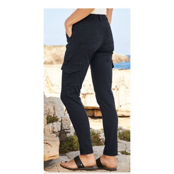 Peruvian Connection Finn Slim cargo Pants in Black sz 4 - Picture 1 of 5